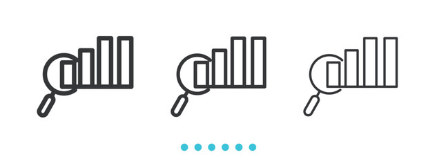 Data Analysis icon. Thin line icon vector