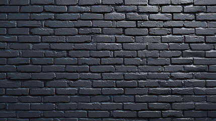 An abstract shot of a painted black brick wall. The texture and pattern are eye-catching, and the dark hue creates a sense of mystery