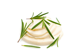tofu cheese isolated on white background