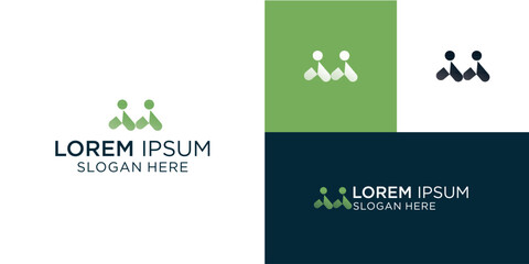 Modern abstract logo design template for innovative companies seeking a unique brand identity that conveys collaboration, growth, and connection in a visually appealing way