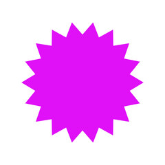 Price sticker. Sale label. Paper price tag. Starburst icon set. 