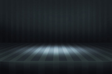 Moody striped studio backdrop for product photography, dark modern presentation stage for showcasing luxury items, elegant showroom space, premium display