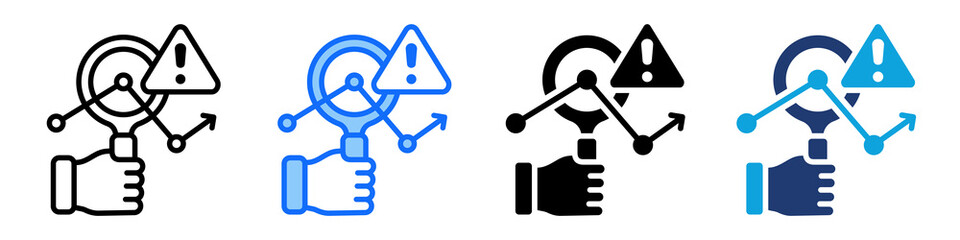 Anomaly Detection Icon Set Multi Style Vector Illustration
