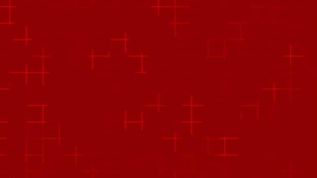 Animated dark red background featuring a glowing grid texture crossed by moving light lines. The geometric pattern creates a futuristic digital look.