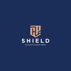 CP Shield Logo Design Inspiration	