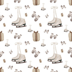 Nutcracker Ballet Winter Seamless Pattern