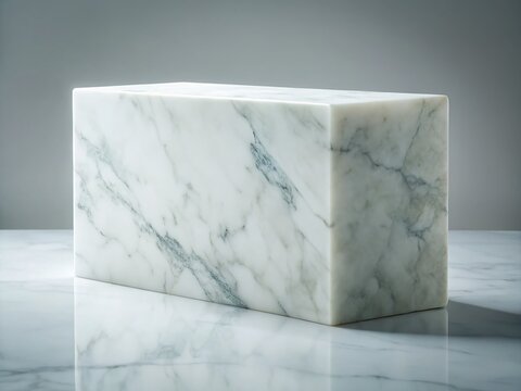 Elegant Carrara Marble Block:  Luxury Texture & Design Background