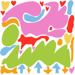 . Vibrant retro abstract background with geometric shapes and bold colors. Perfect for adding a touch of nostalgia to your designs.