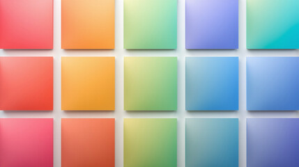 colorful gradient squares on white background