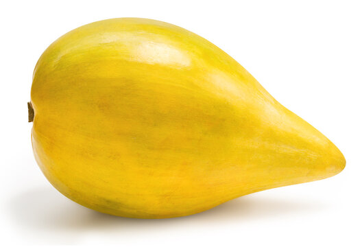 Canistel fruit isolated on white background with clipping path. Fresh yellow eggfruit tropical fruit rich in vitamins and natural sweetness.