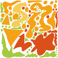 . Vibrant retro abstract background with geometric shapes and bold colors. Perfect for adding a touch of nostalgia to your designs.