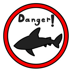 shark danger mark simple illustration
サメ　危険　マーク　シンプル　イラスト