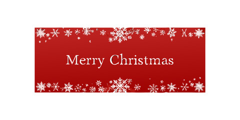 🎄 Merry Christmas Snowflake Border – Festive Red Winter Background