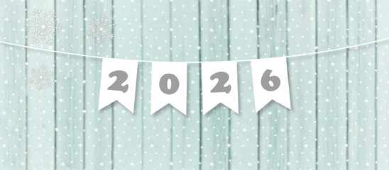 2026 girlande im schnee