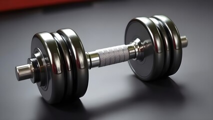premium dumbbell on darkies background