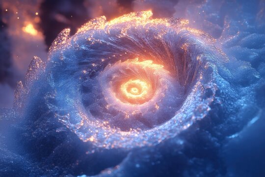 Spiral shaped object in the sky.