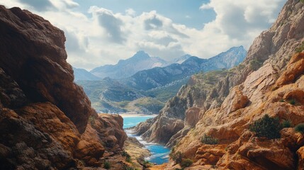 Spain landscape Pyrenees and Mediterranean coasts beautiful nature view