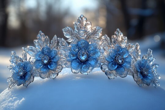 Blue flowers atop a tia tia.
