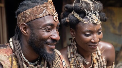 Benin people portrait honor Vodun traditions and rich history they are talking together
