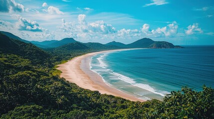 Brazil landscape Amazon rainforest and tropical beaches beautiful nature view