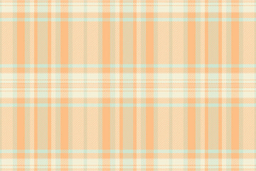 Menu pattern background fabric, british seamless texture textile. Direct tartan vector plaid check in orange and beige colors.