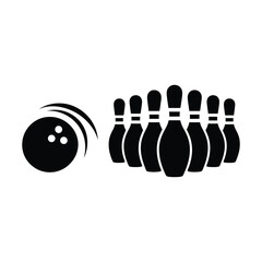 Bowling ball and pins for a fun game night out