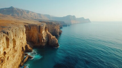 Oman landscape deserts and Arabian Sea beautiful nature view