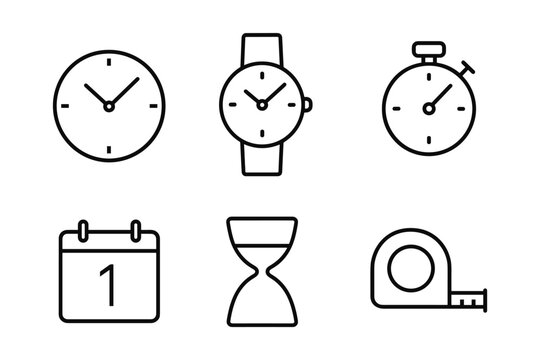 Minimalist linear designs of timekeeping devices and tools