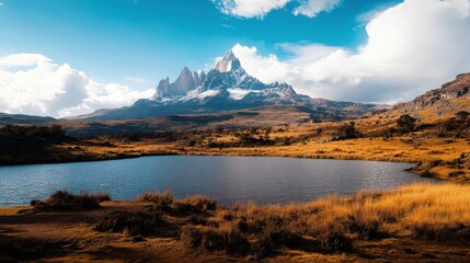 Kenya landscape savannas and Mount Kenya beautiful nature view