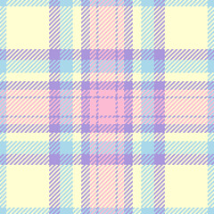 Valentine pattern texture check, glen textile tartan plaid. Swatch vector seamless background fabric in lemon chiffon and indigo colors.