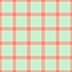 Painting seamless plaid texture, mockup background check fabric. Improvement pattern textile vector tartan in light and red colors.