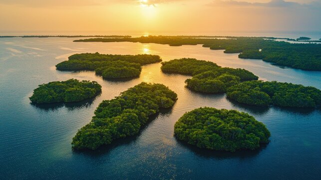 Guinea-Bissau landscape mangroves and coastal archipelagos beautiful nature view