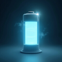 3D render of an energy storage capsule (futuristic battery)