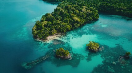 Fototapeta premium Honduras landscape Caribbean reefs and cloud forests beautiful nature view