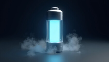 3D render of an energy storage capsule (futuristic battery)