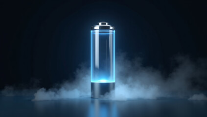 3D render of an energy storage capsule (futuristic battery)