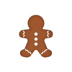 Festive gingerbread man cookie for holiday celebrations