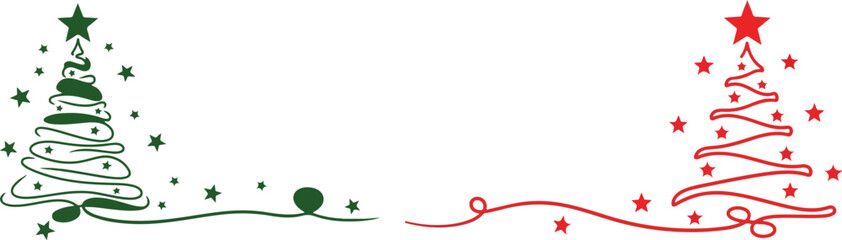 Christmas trees set vector .eps