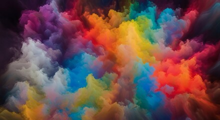 Abstract colorful smoke explosion