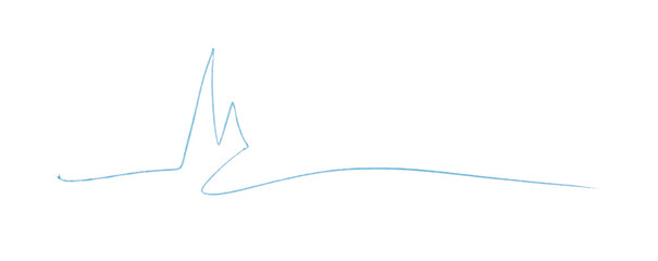 Light Blue Pencil Underline - Hand drawn horizontal chalk, marker or pencil lines. Design element...