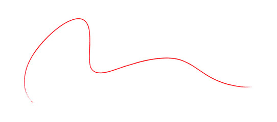 Red Pencil Underline - Hand drawn horizontal chalk, marker or pencil lines. Design element for...