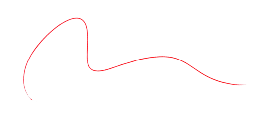 Red Pencil Underline - Hand drawn horizontal chalk, marker or pencil lines. Design element for emphasis, text lines and decoration. Set on a transparent background.