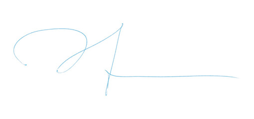 Light Blue Pencil Underline - Hand drawn horizontal chalk, marker or pencil lines. Design element...