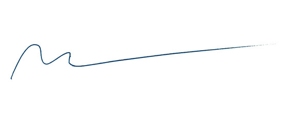 Blue Pencil Underline - Hand drawn horizontal chalk, marker or pencil lines. Design element for...