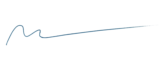 Blue Pencil Underline - Hand drawn horizontal chalk, marker or pencil lines. Design element for emphasis, text lines and decoration. Set on transparent background.