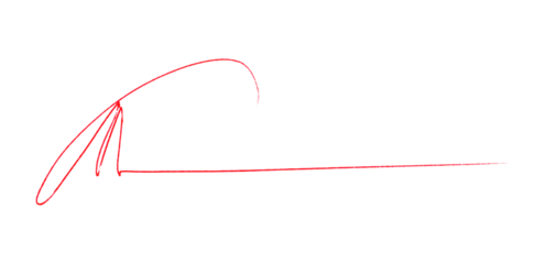 Red Pencil Underline - Hand drawn horizontal chalk, marker or pencil lines. Design element for emphasis, text lines and decoration. Set on a transparent background.