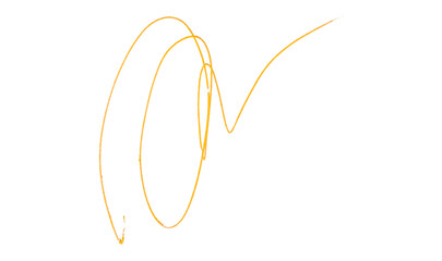 Yellow Pencil Underline - Hand drawn horizontal chalk, marker or pencil lines. Design element for...