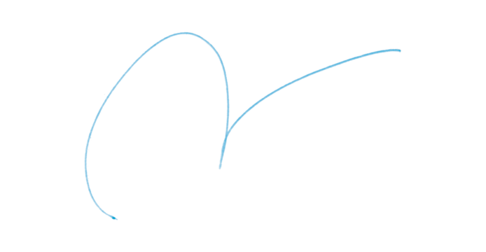 Light Blue Pencil Underline - Hand drawn horizontal chalk, marker or pencil lines. Design element for emphasis, text lines and decorations. Set on a transparent background.