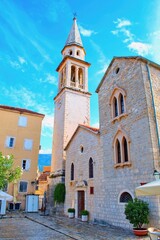 Obraz premium View on the centre of historical town Budva, Montenegro