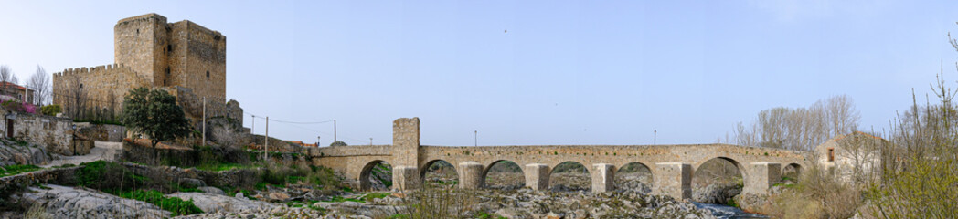 Congosto Bridge over the Tormes River in Salamanca